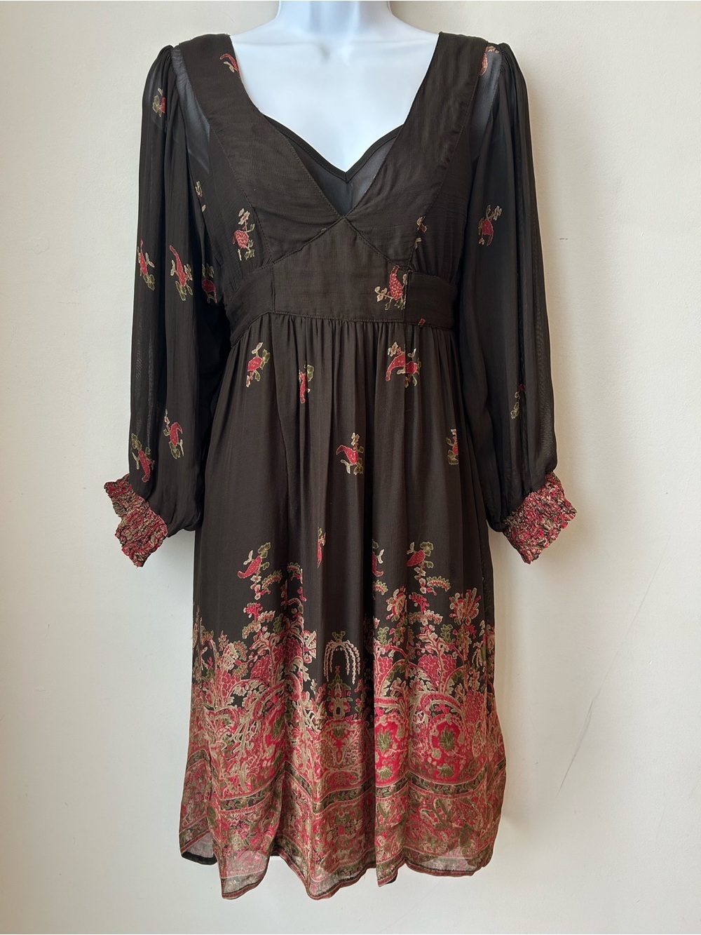 Ralph Lauren Festival Dress Boho Prairie Cottagecore Western Size Small